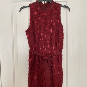 Sachin + Babi Anthropologie Red Sequin Dress